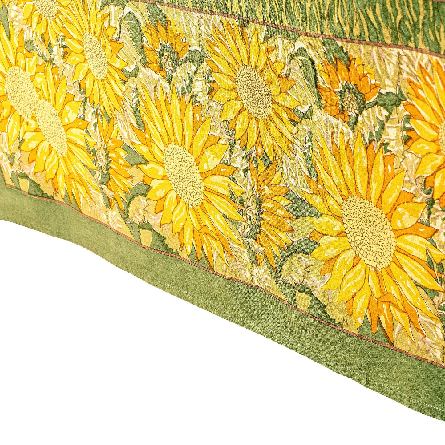 Sunflower Yellow& Green Tablecloth 59" x 59"