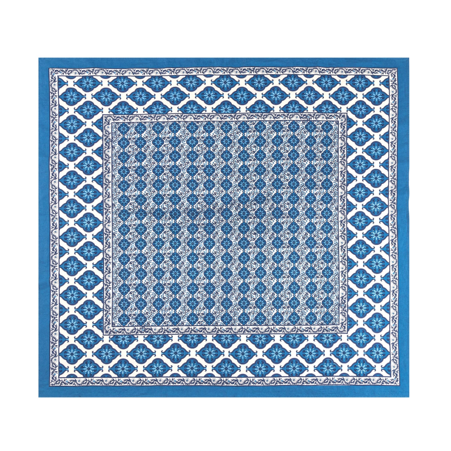 Azulejo Blue Tablecloth: 59" x 59"
