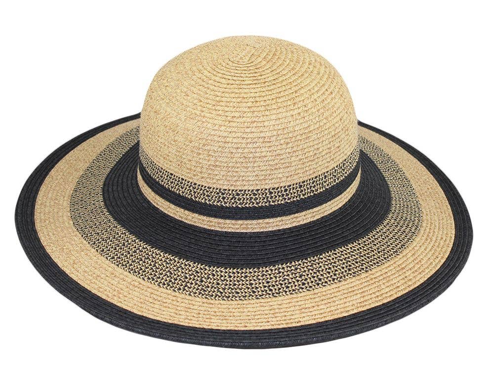 8077 Stripe Design Hat Spring: White
