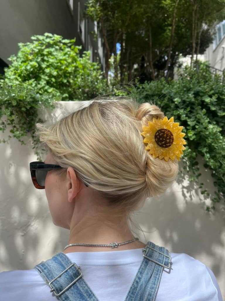 Sunflower Claw Hair Clip