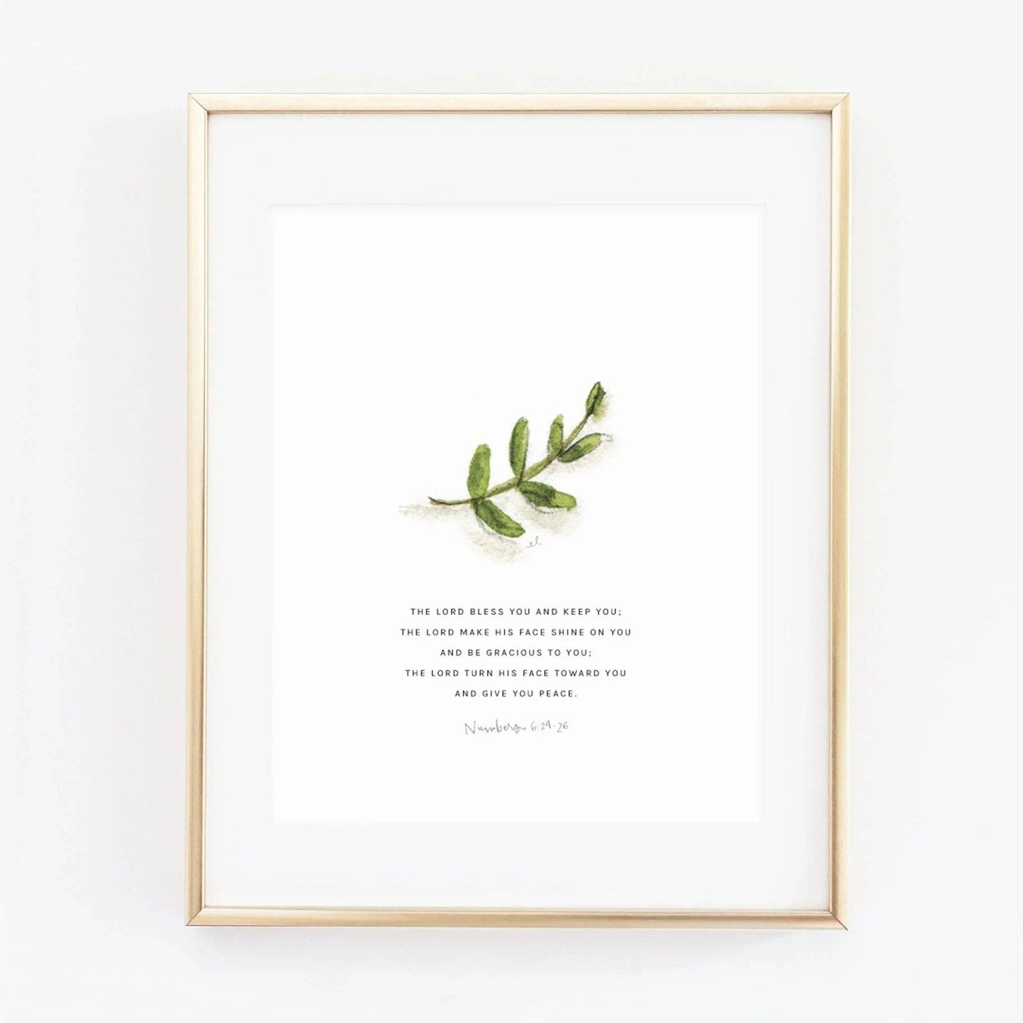 Numbers 6:24-26 Branch Scripture Print