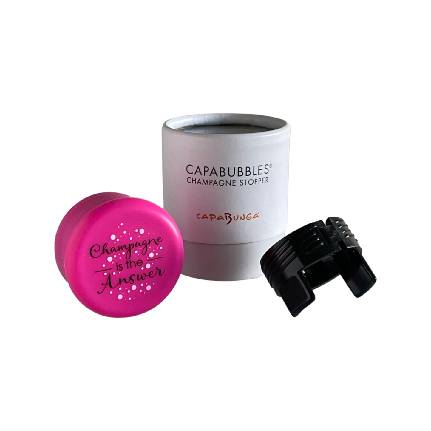 CapaBubbles® Champagne is the Answer Champagne Stopper