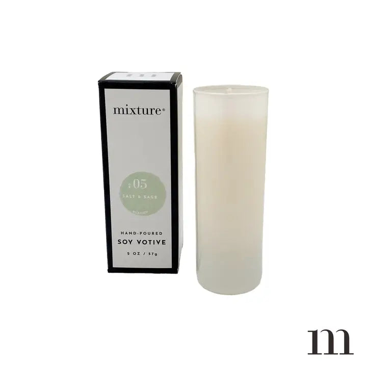 Salt & Sage - 2oz White Votive