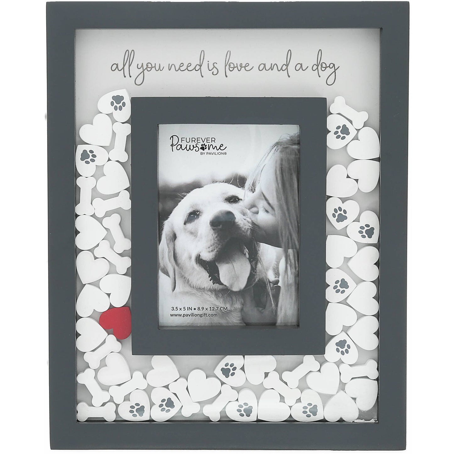 Love and Dog 3.5" x 5.5" Photo Frame