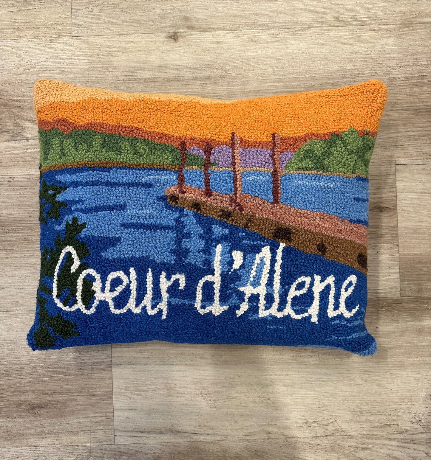 Coeur d'Alene Lake Hook Pillow 16"x20"