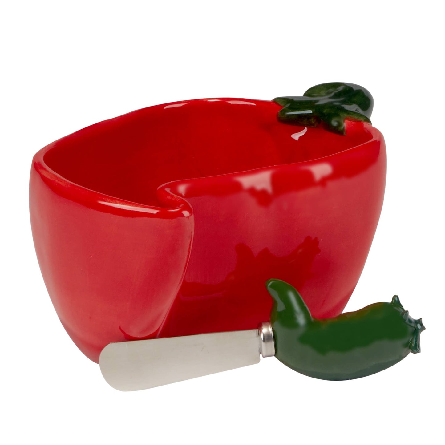 Spice Love 3-D Chili Pepper Dip Bowl w Spreader