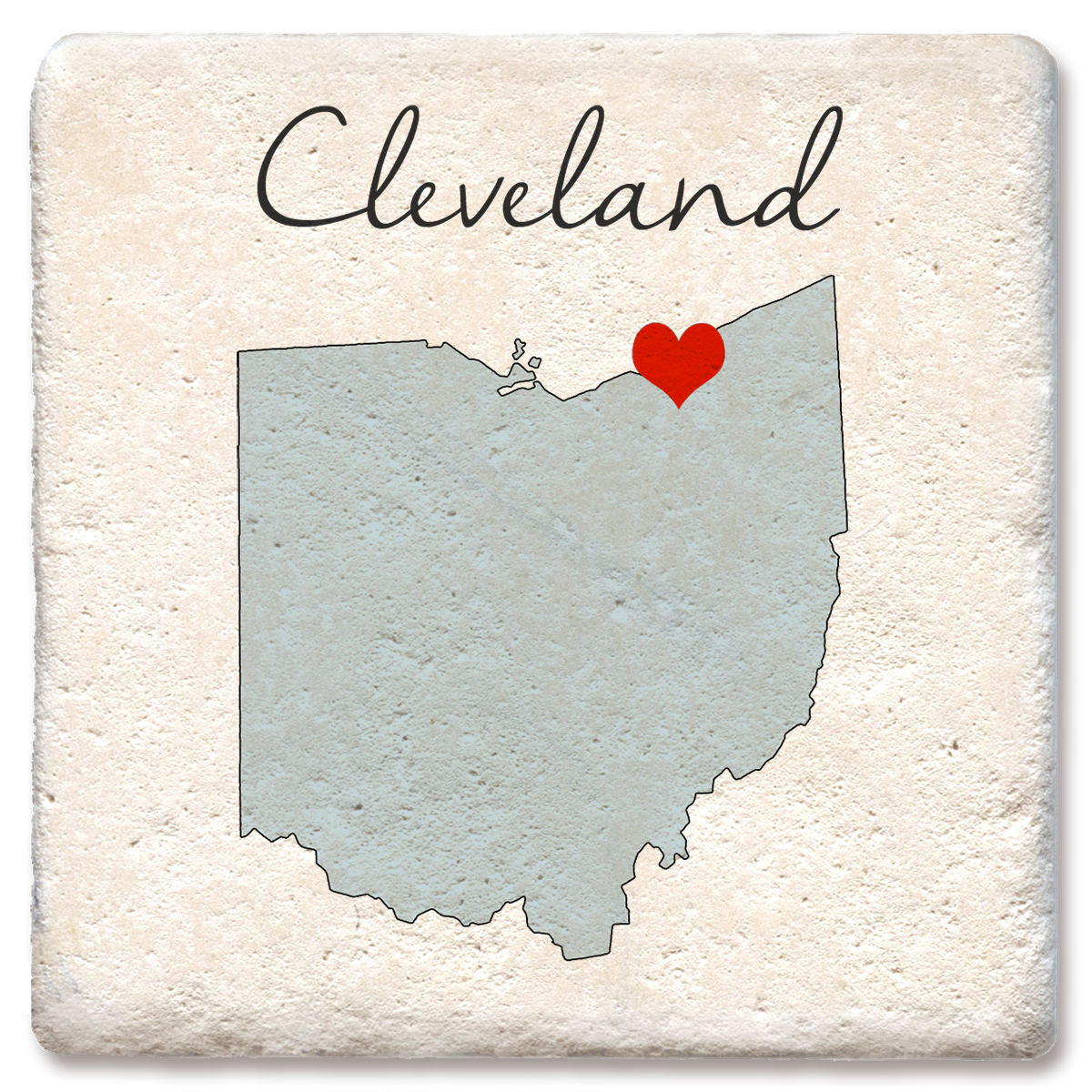 CDA Idaho Silhouette Heart Coaster