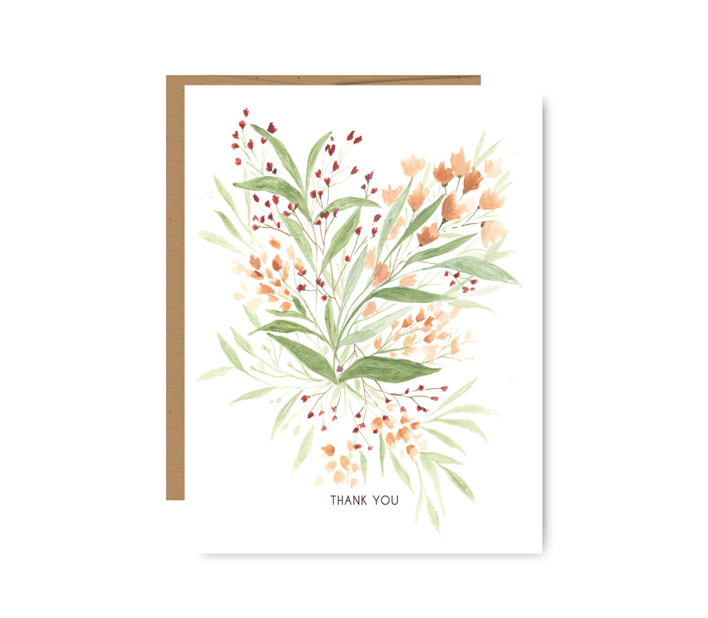 Floral Bouquet Thank you greeting card