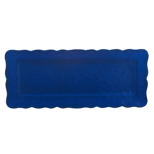 Isabella Blue 100% Melamine Rectangular Platter 19in x 8