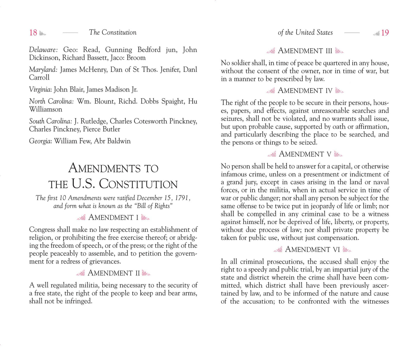 Constitution of the United States (Red Cover)