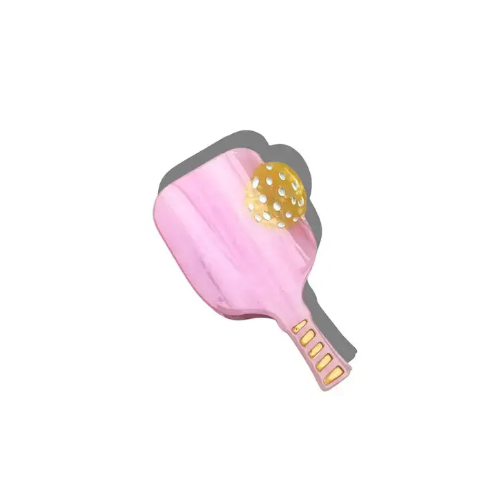Pickleball Paddle Claw Hair Clip Blue Stripe