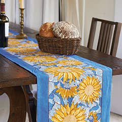 Sunflower Table Runner - Yellow/Blue