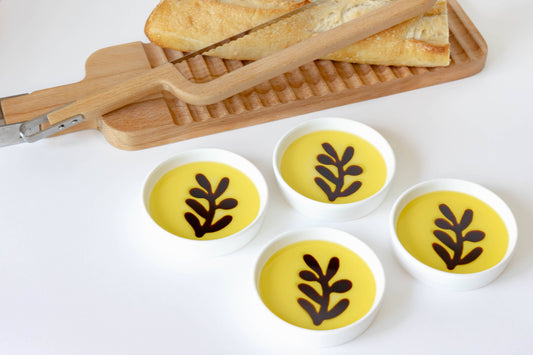 Olive Oil and Balsamic Vinegar Set/4 Dipping Plates