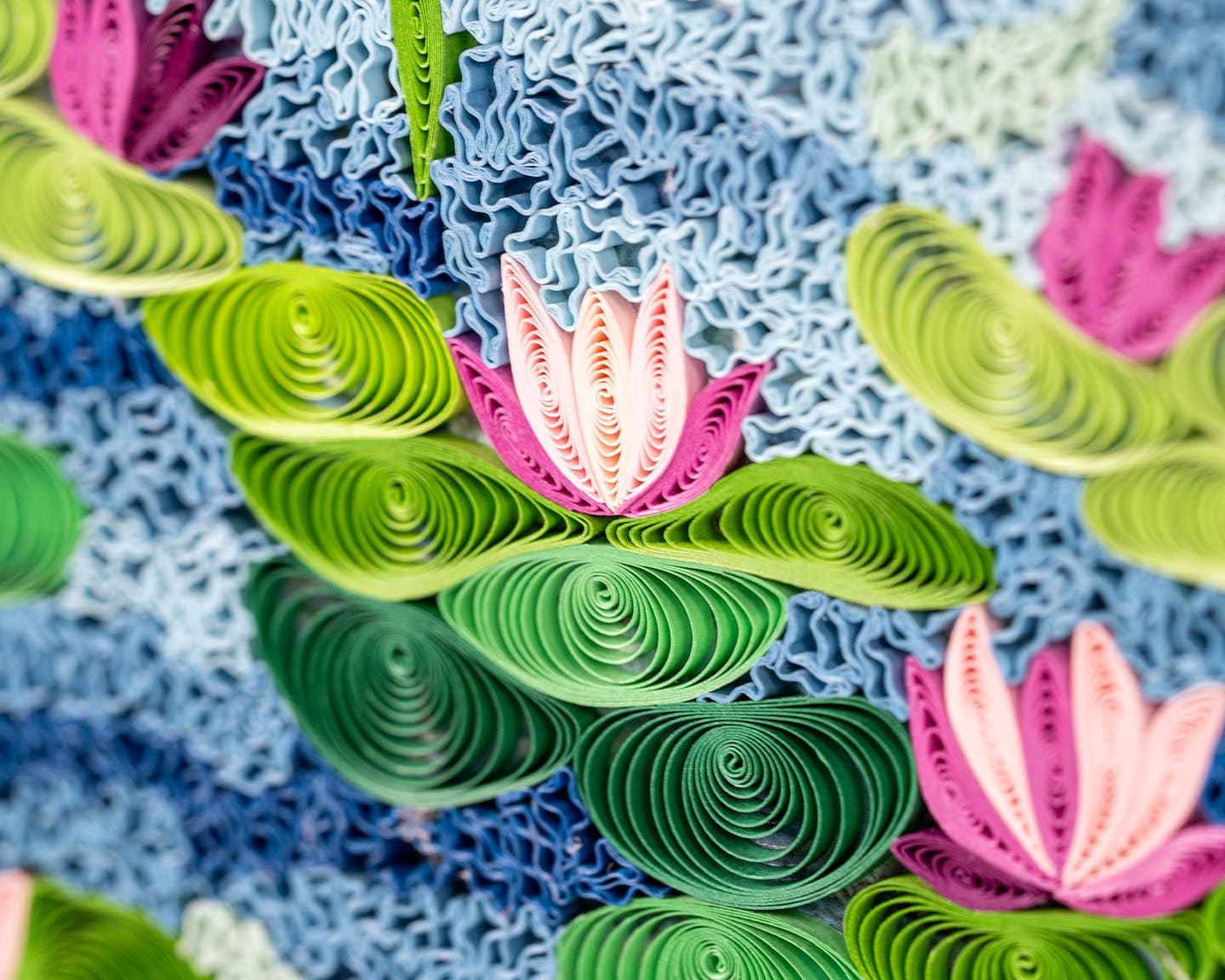 Quilled Water Lilies 1916-19, Monet Wall Art (15in x 11in)