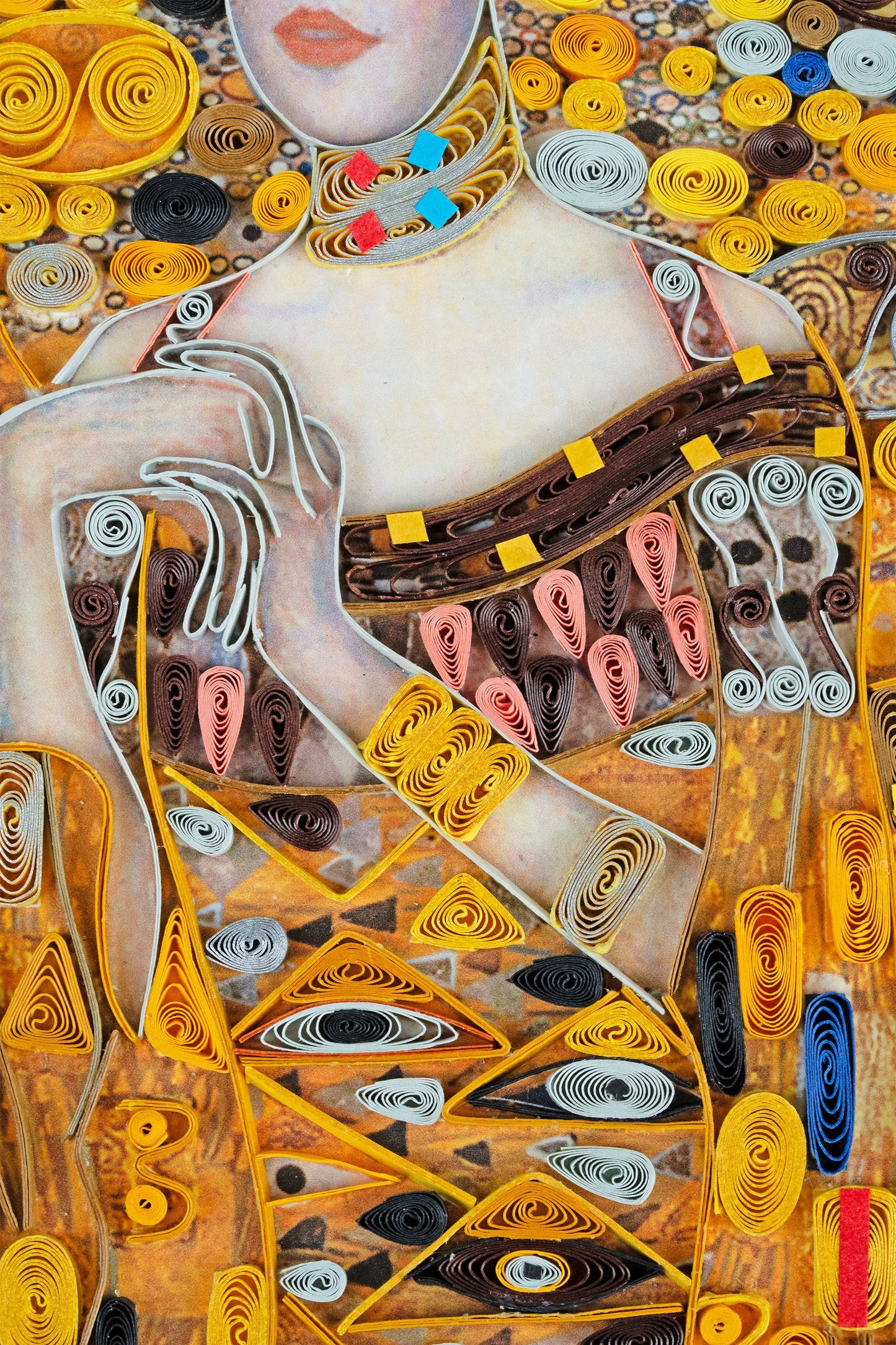 Quilled The Lady in Gold Art, Klimt (11in. X 11in.)