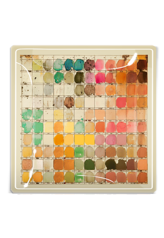 Watercolor Artist's Palette Glass Tray