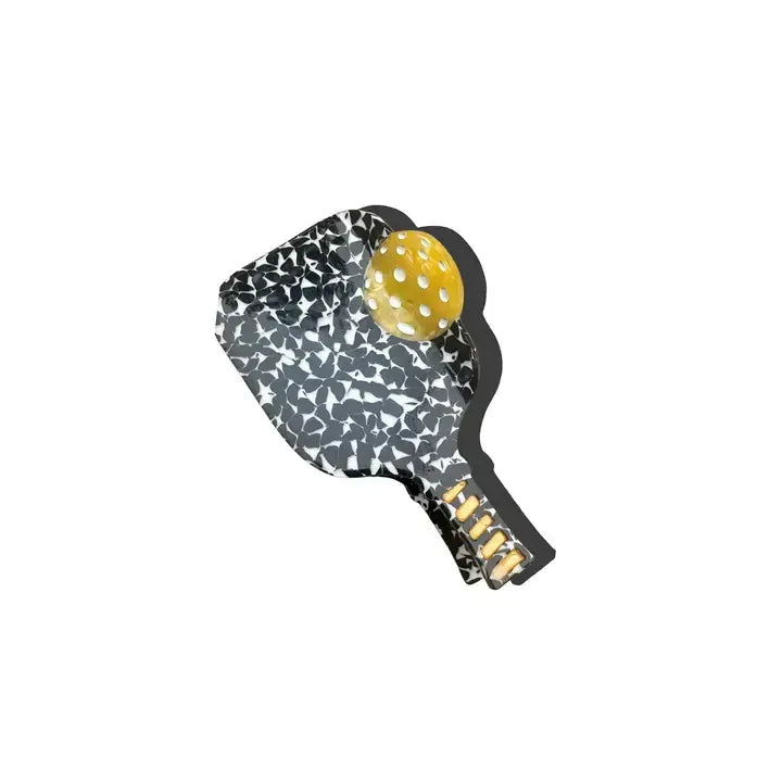 Pickleball Paddle Claw Hair Clip Blue Stripe