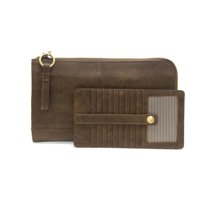 Karina Convertible Wristlet & Wallet - Dark Walnut
