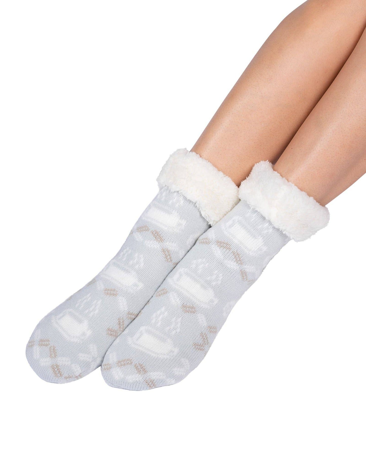 Coffee Cup Lounge Socks: Illusion Blue / ONE SIZE