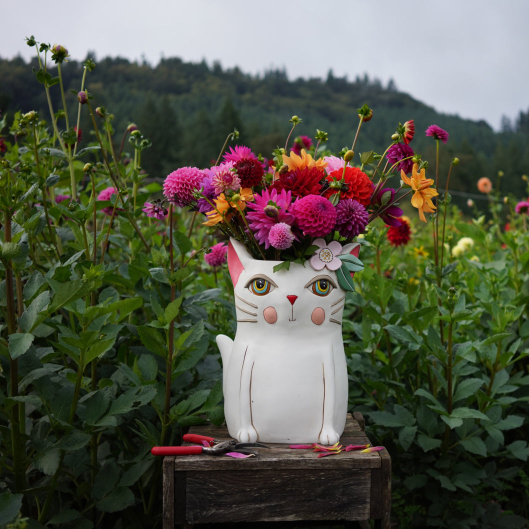 Pretty Kitty Clock & Planters