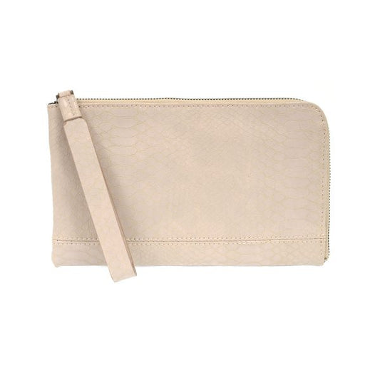Tina Python Zip Around Wristlet