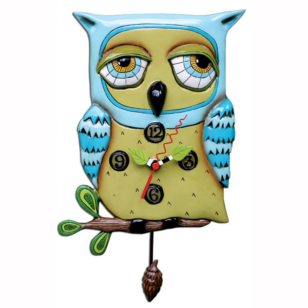 Old Blue Owl Clock & Planter