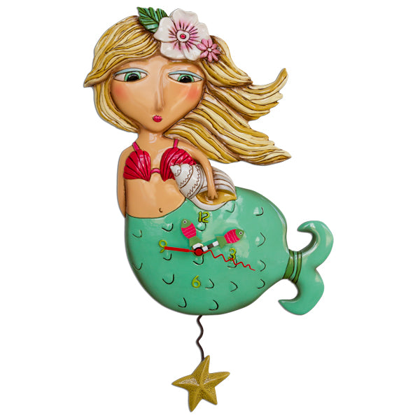 Shelley Mermaid Clock & Planters