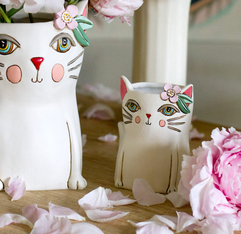 Pretty Kitty Clock & Planters