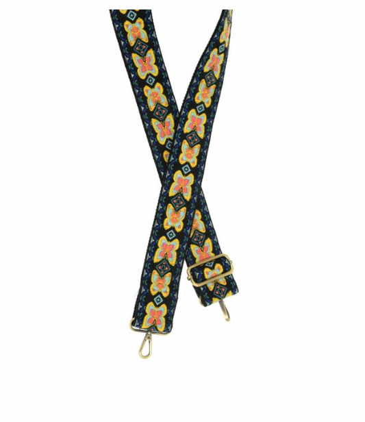 Butterfly Embroidered Guitar Strap