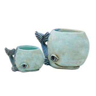 Whale Clock & Planters