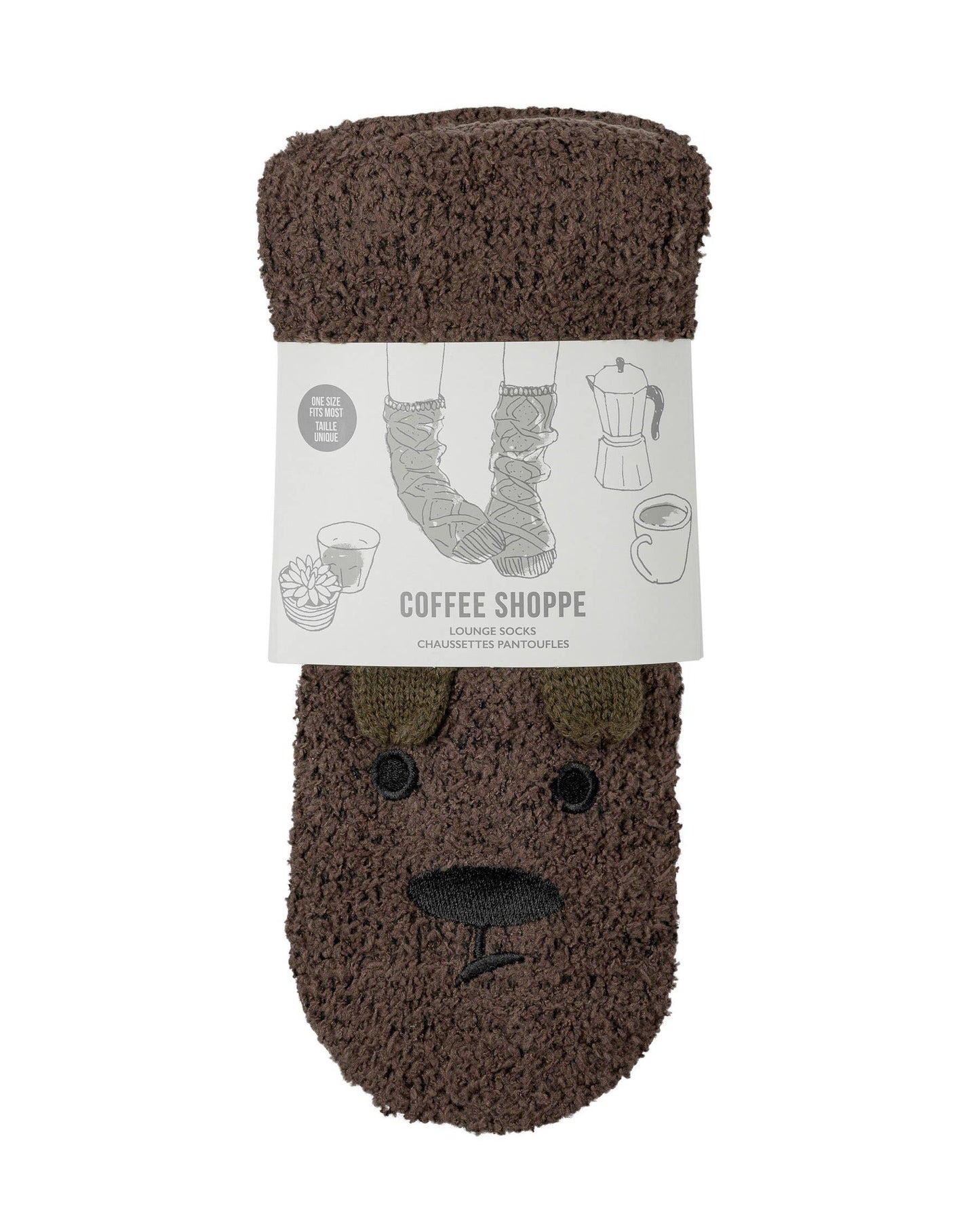 Marshmallow Critter Sock: Bear (Chestnut) / One Size