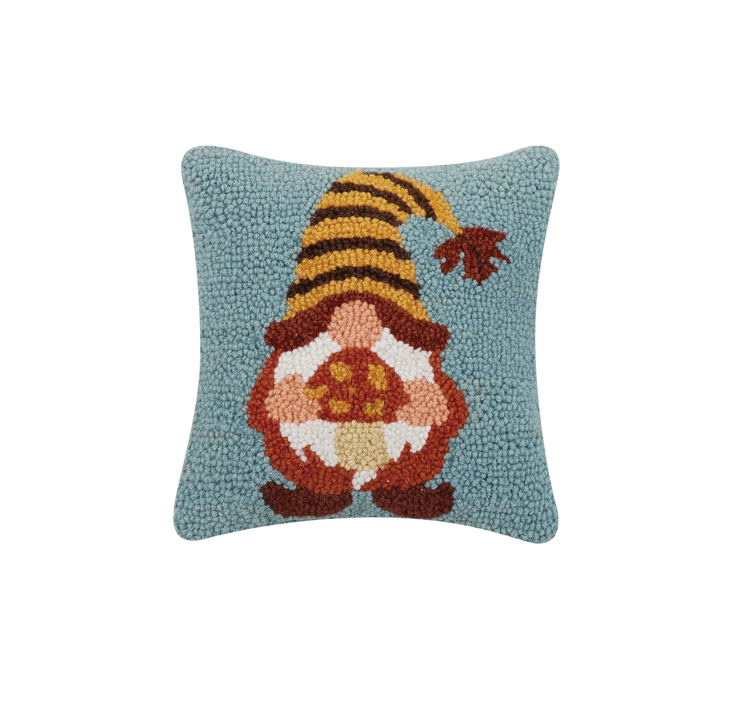Gnome Mushroom With Striped Hat M/3 Hook Pillow Pillow