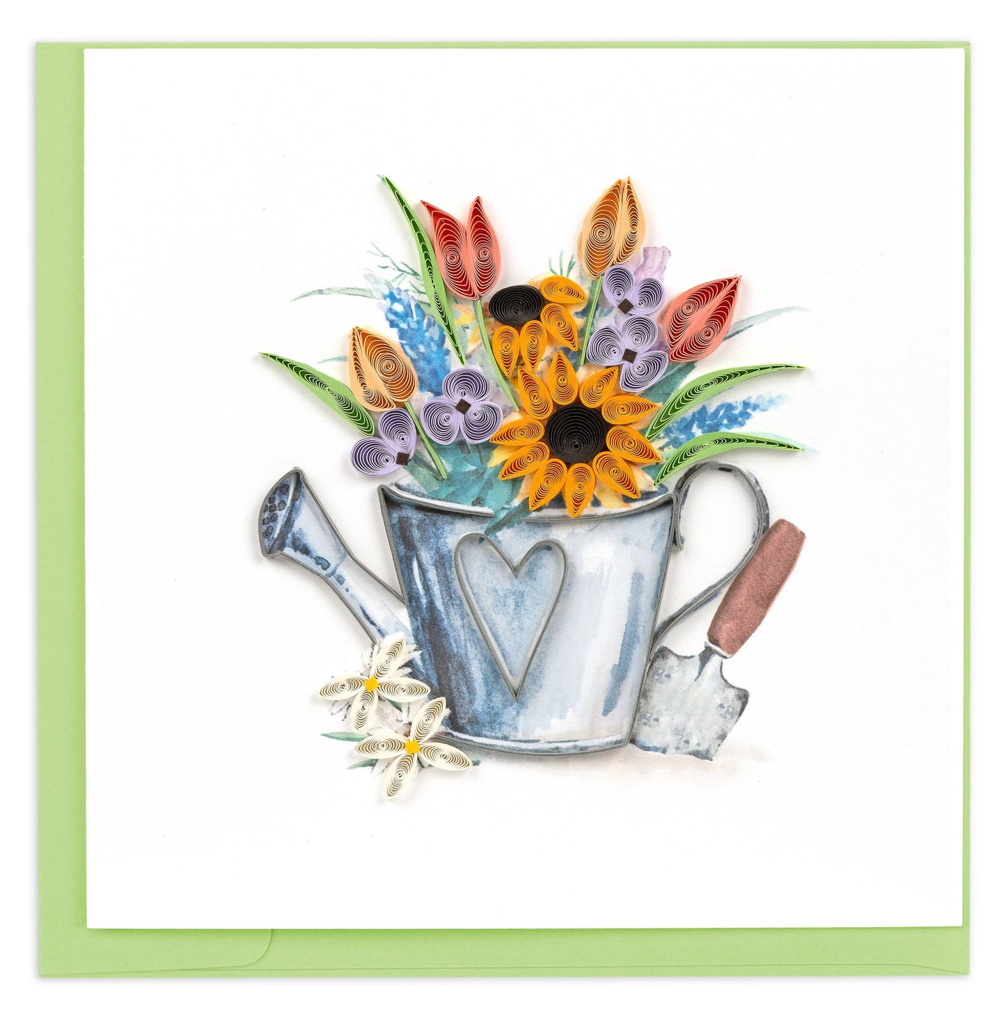 Quilled Garden Watering Can Greeting Card