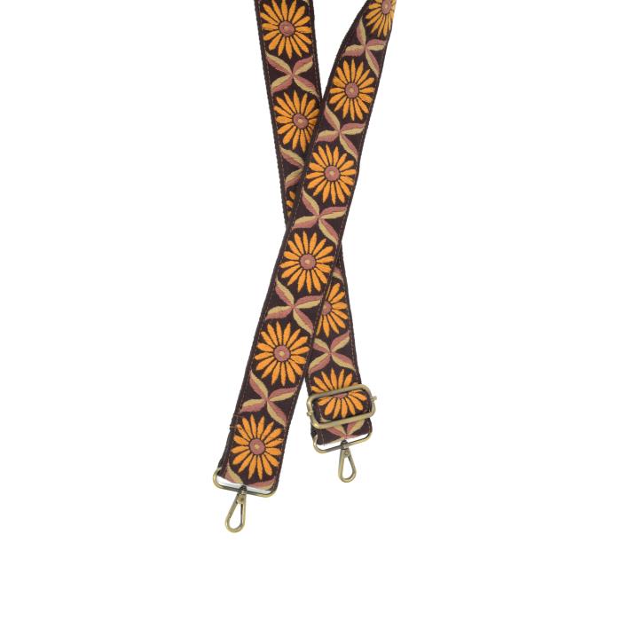Daisy Embroidered Guitar Strap