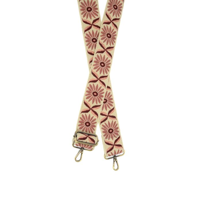 Daisy Embroidered Guitar Strap