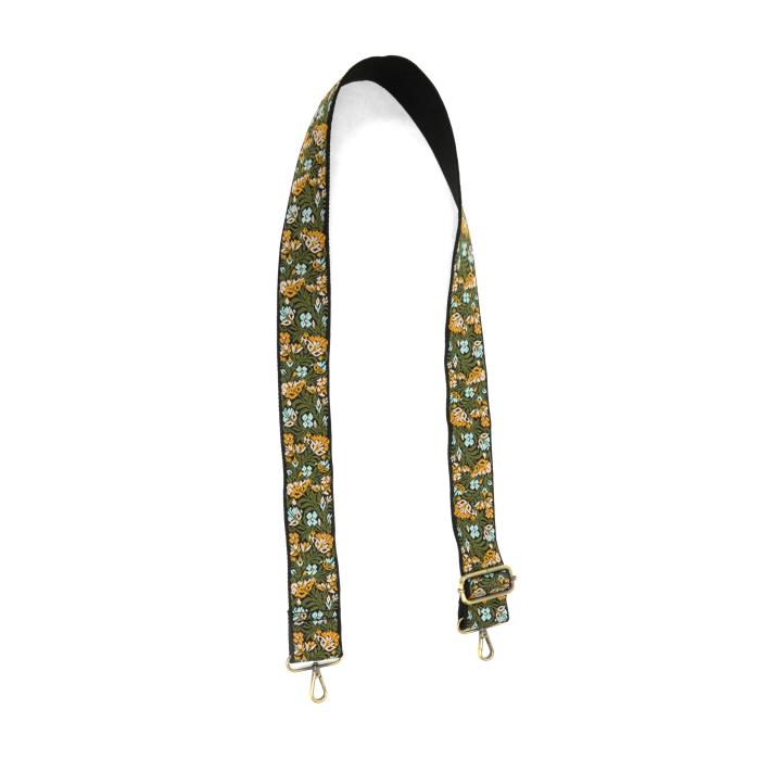 Floral Embroidered Guitar Strap