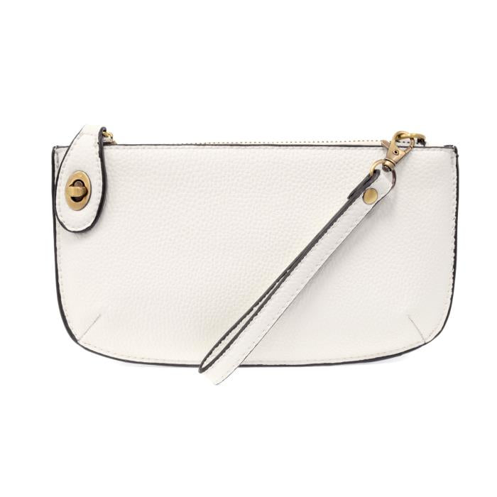 Mini Crossbody Wristlet Clutch White