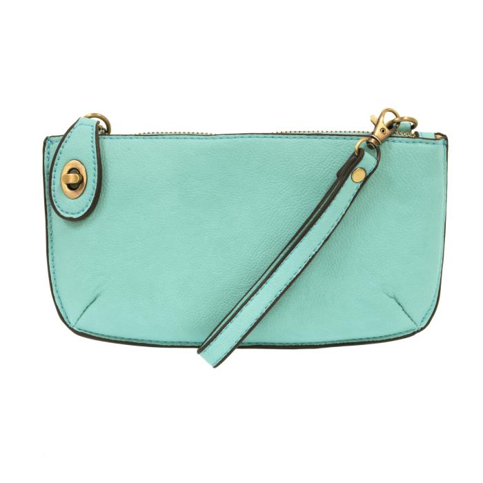 Mini Crossbody Wristlet Clutch Aqua