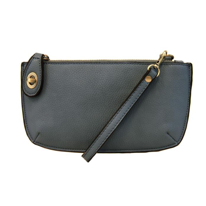 Mini Crossbody Wristlet Clutch Dark Chambray