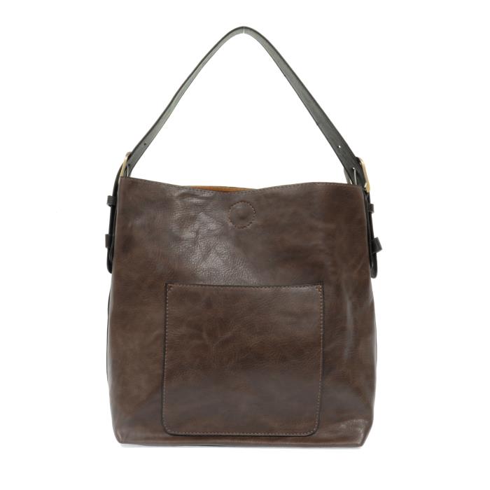 Hobo Handbag Dark Oak/Black Handle
