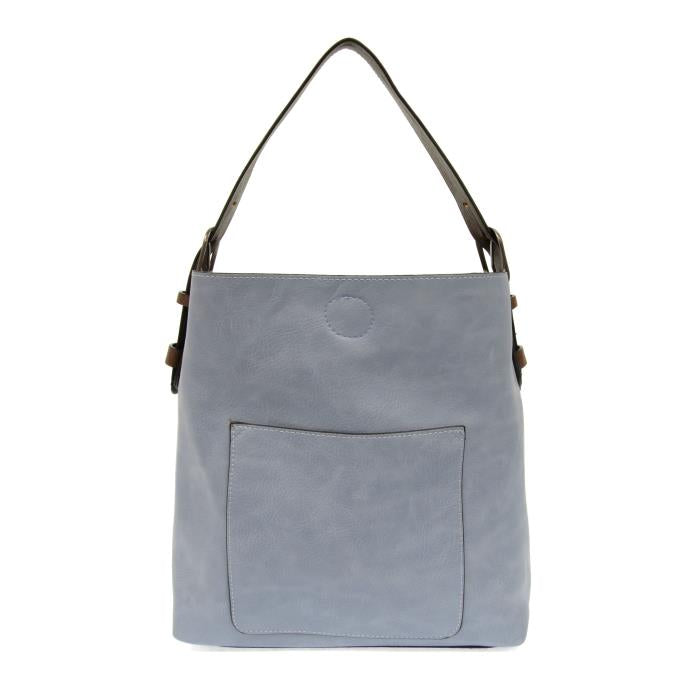 Hobo Handbag Wedgewood Blue/Coffee Handle