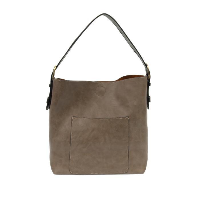 Hobo Handbag Mushroom/Black Handle