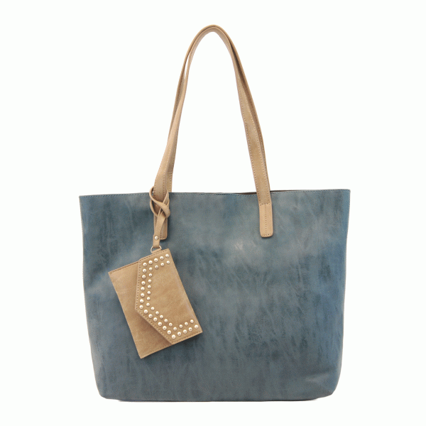 Teal Olivia Brushed Medium Tote