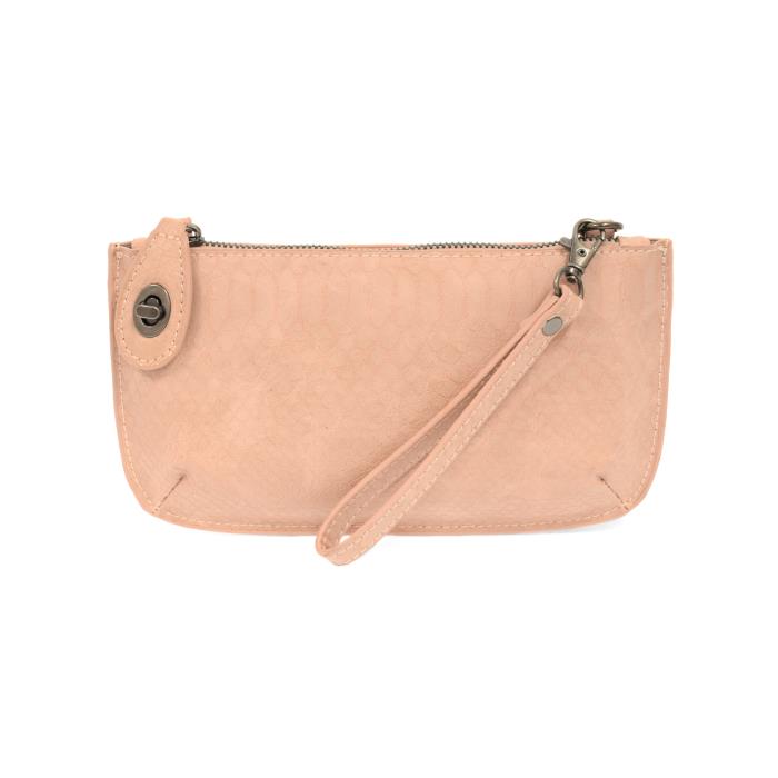 Mini Crossbody Wristlet Pink Whisper Python
