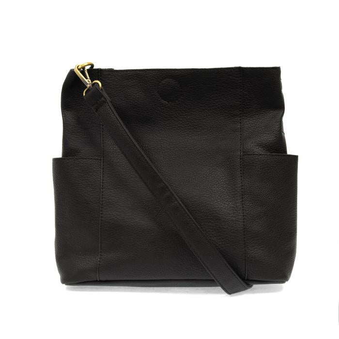 Kayleigh Side Pocket Bucket Bag Black