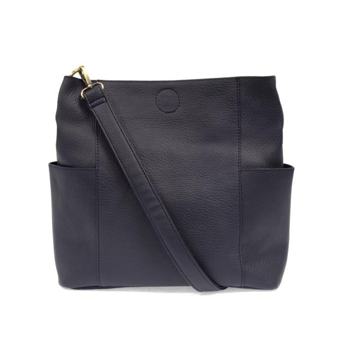 Kayleigh Side Pocket Bucket Bag Navy