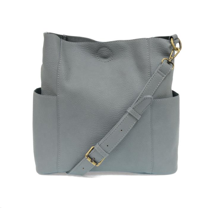 Kayleigh Side Pocket Bucket Bag Dusty Blue