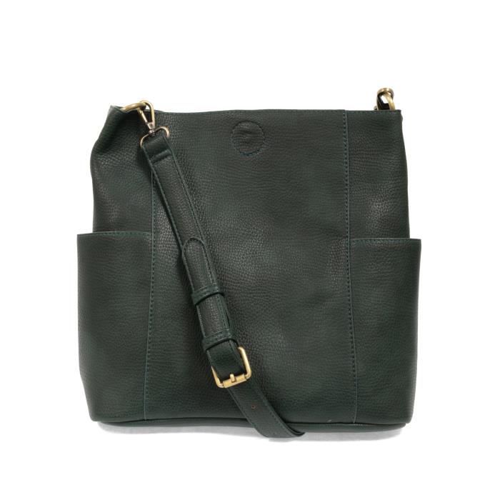 Kayleigh Side Pocket Bucket Bag Green Opal