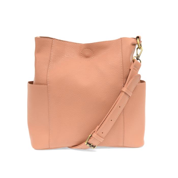Kayleigh Side Pocket Bucket Bag Blush
