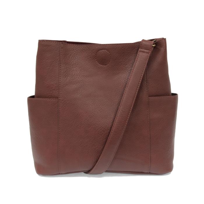 Kayleigh Side Pocket Bucket Bag Plum